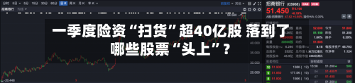 一季度险资“扫货”超40亿股 落到了哪些股票“头上”？